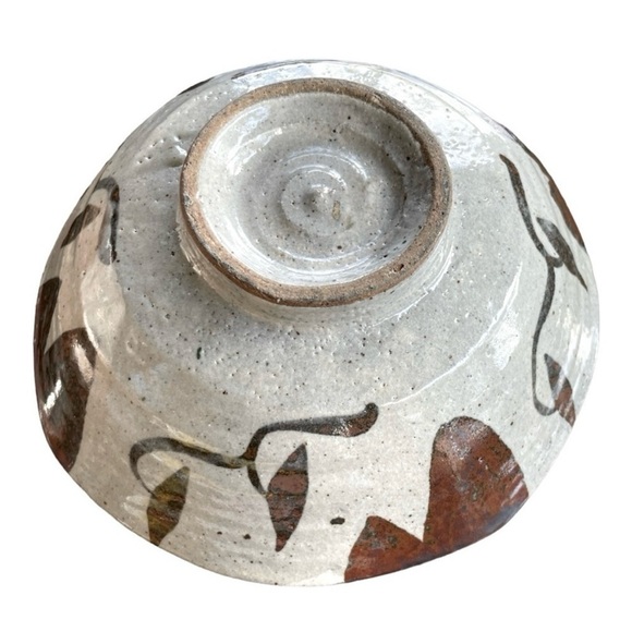 Vintage Japanese Handmade Ceramic Bowl, Unmarked with Earthy Tones - Picture 6 of 10